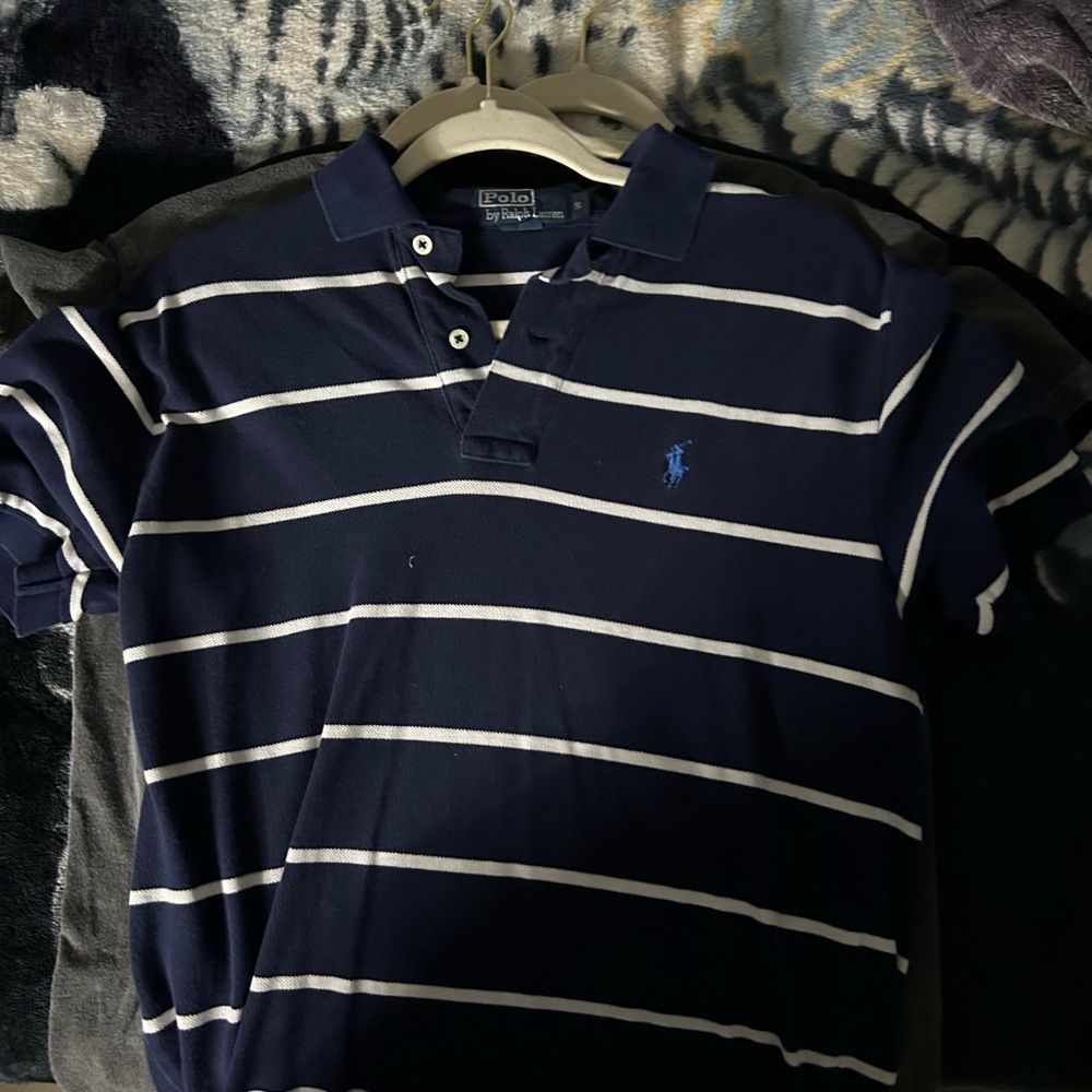 Polo Ralph Lauren Navy Striped Polo Shirt